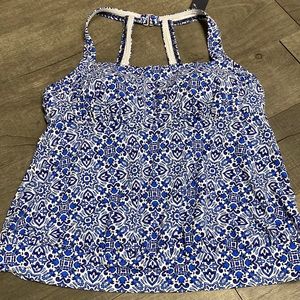 Lands’ End Blouson Tankini Top